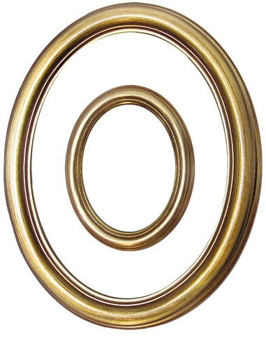 Cornice ovale in legno, oro 70x100 cm