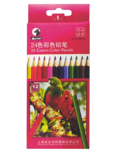 Matite da disegno colorate, confezione da 24 matite