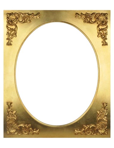 Passepartout rettangolare oro "MyArte" interno ovale 30x40