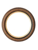 Cornice rotonda in legno, noce filo oro da 60 cm