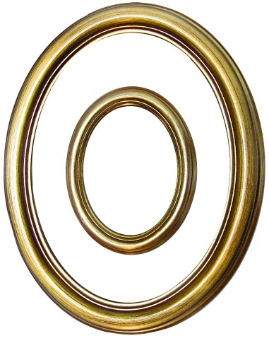 Cornice ovale in legno, oro 18x24 cm
