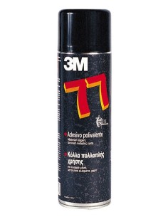 Adesivo spray 77 "3M" 500 ml, per superfici leggere.