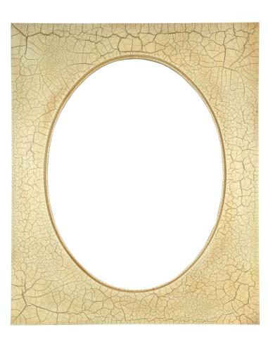 Passepartout interno ovale 30x40 cm, esterno rettangolare.