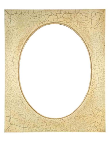 Passepartout interno ovale 40x50 cm, esterno rettangolare.