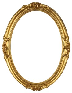 Cornice ovale in legno, "Francesina" oro, 30x40 cm.