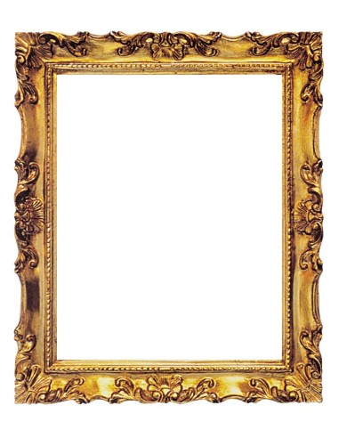 Cornice rettangolare in legno, "Francesina" oro, 50x70 cm.