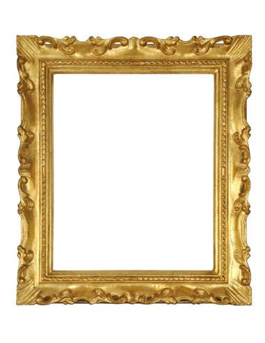 Cornice rettangolare in legno, Francesina oro 30x40 cm s.s.